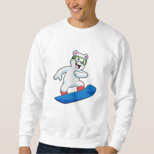 Polar bear as Snowboarder with Snowboard Sweatshirt