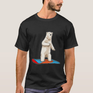 Polar bear as Snowboarder with Snowboard T-Shirt