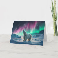 Polar Bear Aurora Borealis Northern Lights Arctic