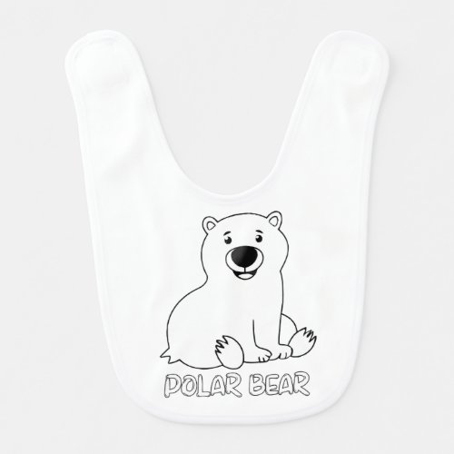 Polar bear baby bib for kids