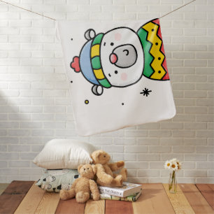 Polar bear baby blanket