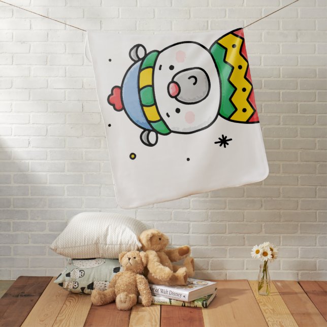 Polar bear baby blanket (In Situ)