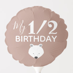 Polar Bear Baby Half Birthday Balloon