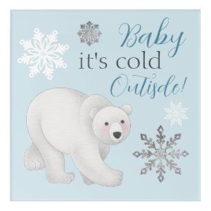 Polar Bear Baby It's Cold Outside Nursery Acrylic Print