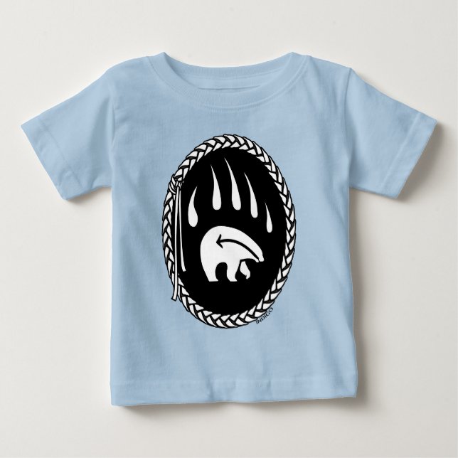 Polar Bear Baby Shirt Tribal Bear Baby Tee (Front)