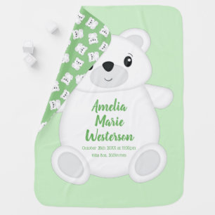 Polar Bear Baby Shower Blanket