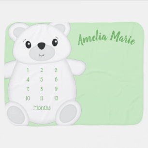 Polar Bear Baby Shower Blanket