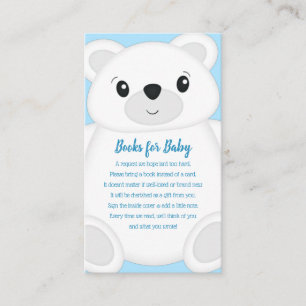 Polar Bear Baby Shower Enclosure Card