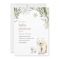 Polar Bear Baby Shower  Invitation