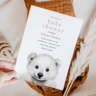 Polar Bear Baby Shower Invitation