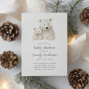 Polar Bear Baby Shower Invitation