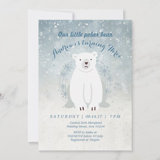 Polar Bear Baby Shower Invitation | Zazzle.com