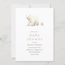 Polar Bear Baby Shower  Invitation
