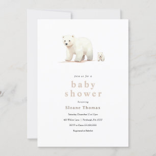 Polar Bear Baby Shower Invitation