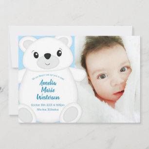 Polar Bear Baby Shower Invitation