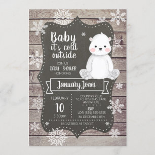 Polar Bear Baby Shower Invitation I Gender Neutral
