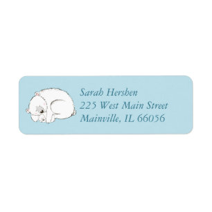 Polar Bear Baby Shower Label