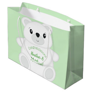 Polar Bear Baby Shower Large Gift Bag