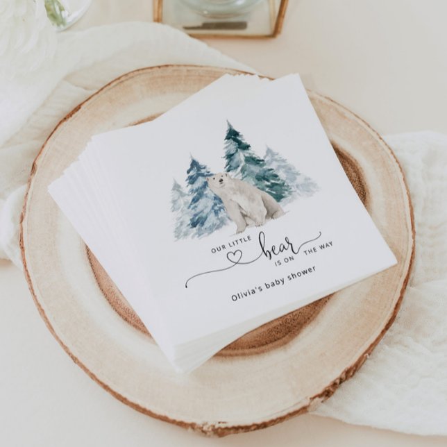 Polar bear baby shower napkins (Creator Uploaded)
