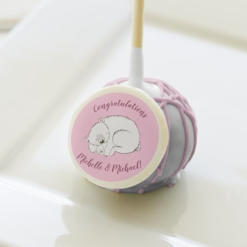 Polar Bear Baby Shower Pink Girl Cake Pops Polar Bear Baby Shower Pink Girl Cake Pops