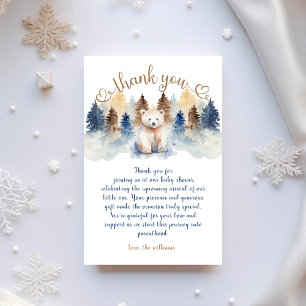 Polar Bear Baby Shower Thank You Card