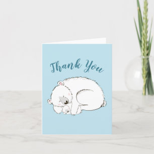 Polar Bear Baby Shower Thank You Card