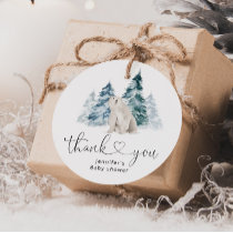 Polar bear baby shower thank you favor tags