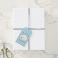 Polar Bear Baby Shower Winter Blue Boy Gift Tags