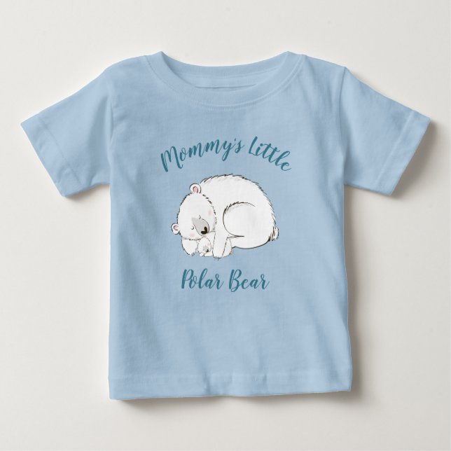 Polar Bear Baby Shower Winter Blue Boy T-Shirt (Front)