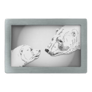 Polar Bear Belt Buckle Arctic Bear Art Buckles