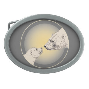 Polar Bear Belt Buckle Arctic Bear Art Buckles