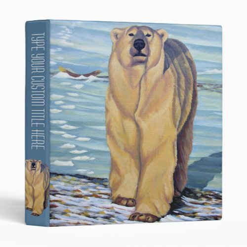 Polar Bear Binder Bear Art School Supplies Custom