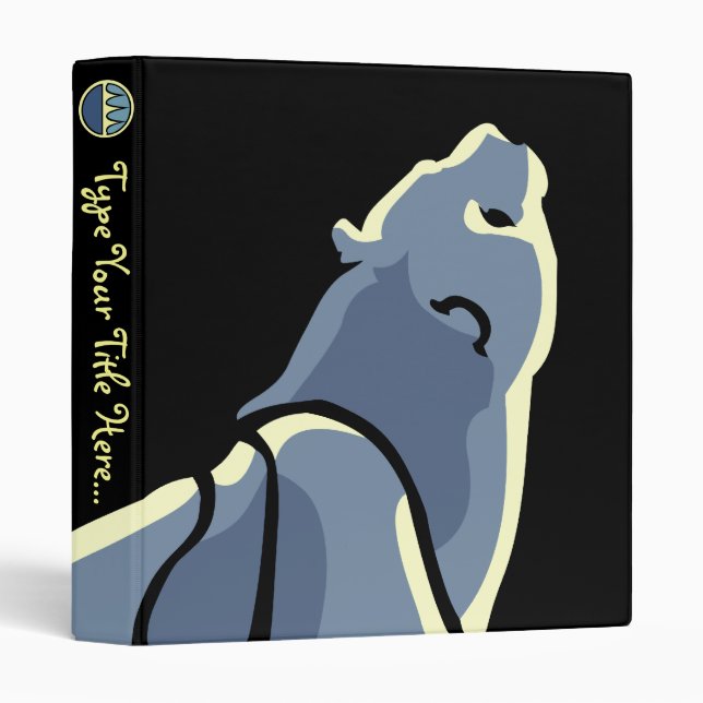Polar Bear Binder Custom Cute Bear Art Photo Album (Front/Spine)