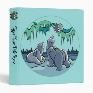 Polar Bear Binder Custom Cute Bear Art Photo Album