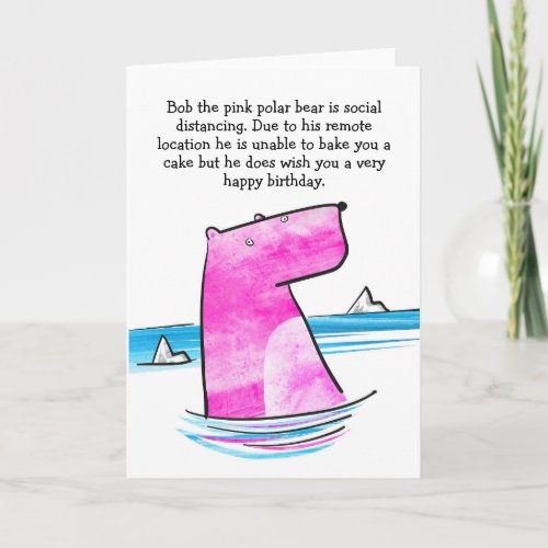 Polar bear birthday card