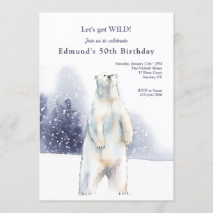 Polar Bear Birthday Party Invitation