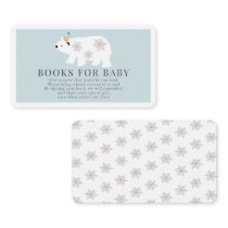 Polar Bear Blue Boy Books for Baby Enclosure Card