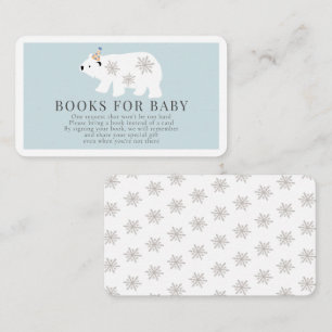 Polar Bear Blue Boy Books for Baby Enclosure Card