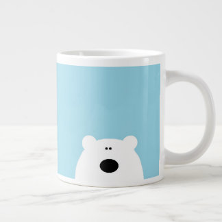 Polar Bear Blue Giant Coffee Mug