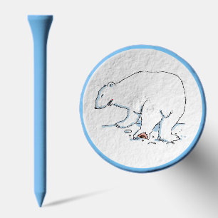 Polar Bear blue golf tee top