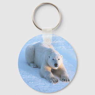 Polar Bear Blue Keychain