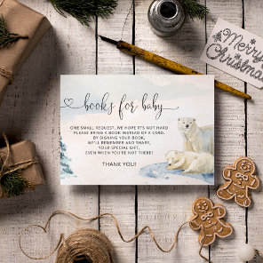 Polar Bear Book for Baby Shower Game  Enclosure Card