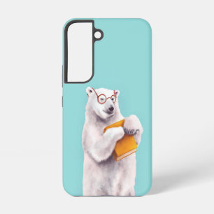 Polar Bear Book Lover - Cute Geek Animal Samsung Galaxy S22 Case