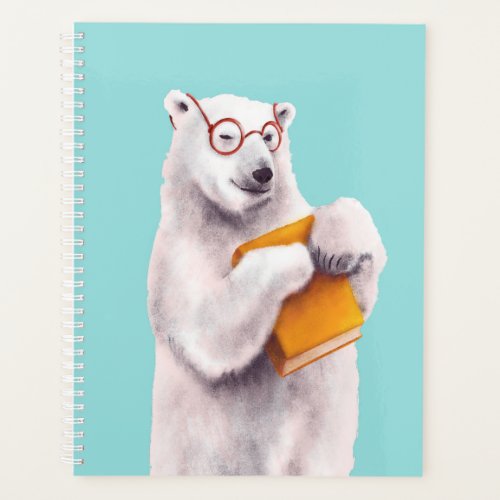 Polar Bear Book Lover Nerdy Planner