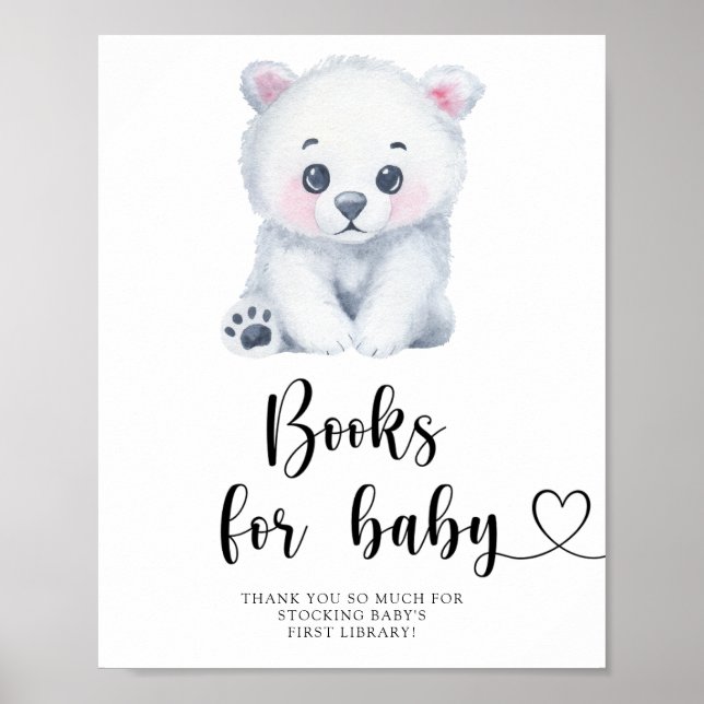 Polar bear - books for baby poster (Front)