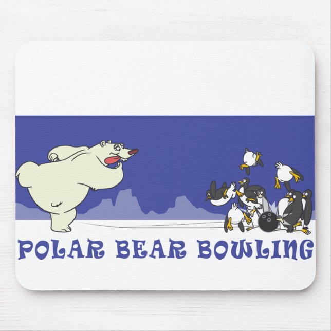 POLAR BEAR BOWLING MOUSE PAD (Front)