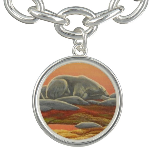 Polar Bear Bracelet Autumn Bear Art Jewelry (Design)