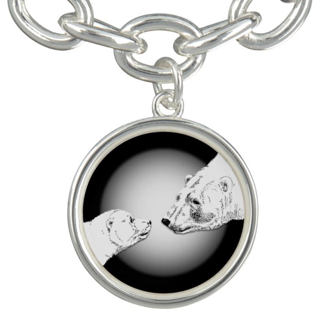 Polar Bear Bracelet Mother & Cub Bear Art Jewelry (Design)