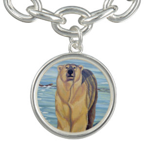 Polar Bear Bracelet Wildlife Art Bear Jewelry