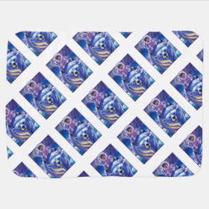 Polar Bear Bus Art Swaddle Blanket